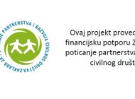 Projekt provodimo uz financijsku podršku Zaklade za poticanje partnerstva i razvoja civilnog društva