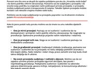 Upute sudionicima prosvjeda